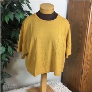 SO cropped short sleeve pocket tee Woman’s Juniors XXL warm ginger